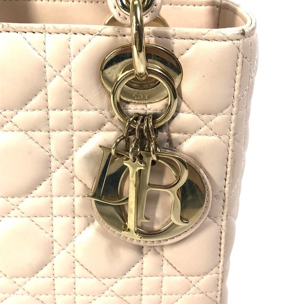 CHRISTIAN DIOR Cream Leather Shoulder Bag - Picture 4 of 16